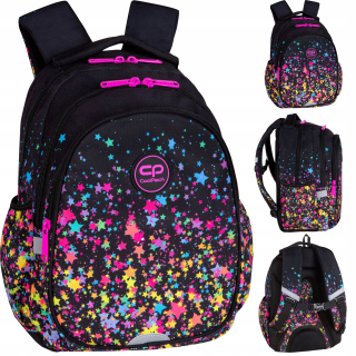 CoolPack viackomorový školský batoh, čierny, viacfarebný, 21 rokov